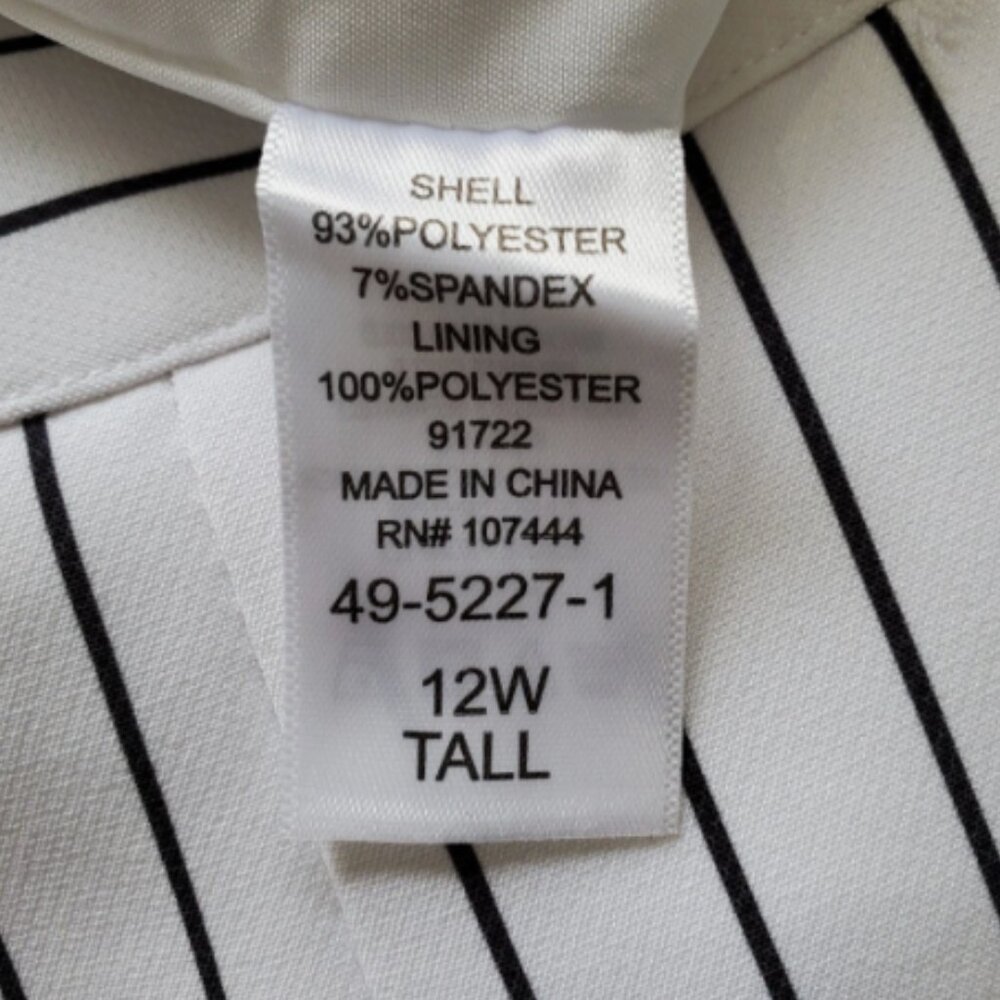 Jessica London Striped Bi-Stretch Pants 12W Tall - Picture 9 of 10